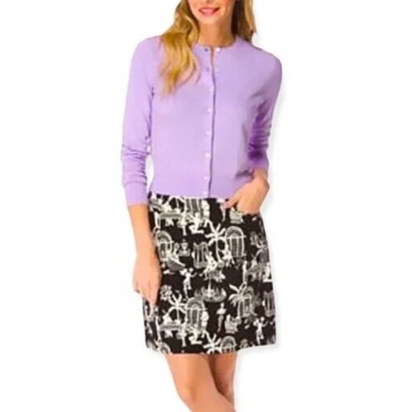 Lilly Pulitzer Dresses & Skirts - Lilly Pulitzer Light Weight Lined Cotton Skirt - Black & White Skirt Size 6